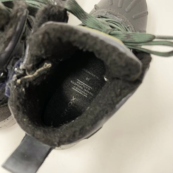 Geox Boys 4 Amphibiox Flexper Ankle Snow Boots Navy Blue Dark Green Breathable - Picture 11 of 12